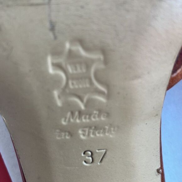 Salvatore D’Anna • Pointed Tooled Leather Heels Size 7 - Picture 3 of 6